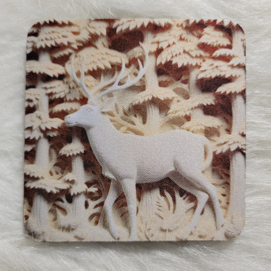 White Deer House Coaster